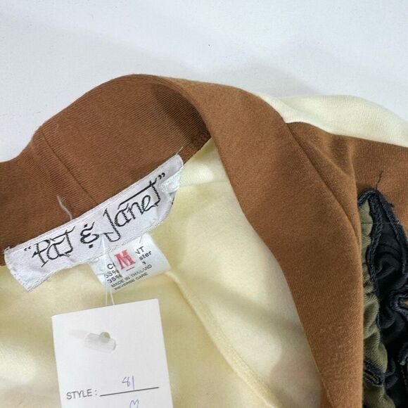 Pat & Janet Cardigan Womens Medium Cream Boho Floral Tassels Embroidered New - Picture 5 of 9